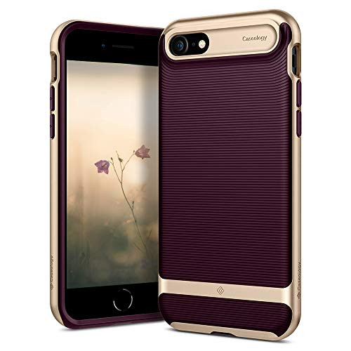 Caseology Wavelength for Apple iPhone SE 2020 Case for iPhone 8 Case -2017- for iPhone 7 Case -2016- - Burgundy