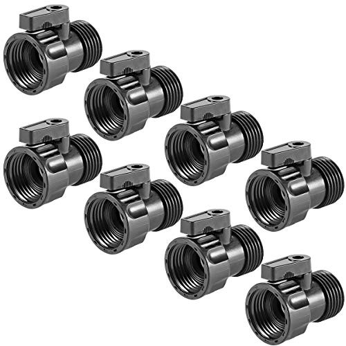 Cosweet 8 Pack 3/4 Plastic Garden Hose Shut Off Valve- Standard Water Shutoff Valve Shut-Off Ball Valve Thread Connector Coupling for Telescopic Water Pipe Water Gun Valve Control Cosweet 8 Pack 3/4 Plastic Garden Hose Shut Off Valve- Standard Water Shutoff Valve Shut-Off Ball Valve Thread Connector Coupling for Telescopic Water Pipe Water Gun Valve Control