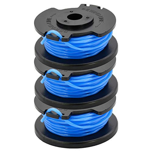 yichdee String Trimmer Replacement Spool for Ryobi 18V 24V 40V US 10ft 0.065 inch 1.65mm Autofeed Spool Line Weed Eater Spool 3Pack