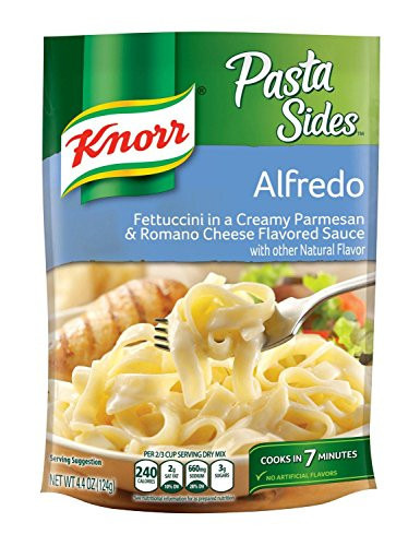 Knorr Pasta Sides Fettuccini Alfredo -Pack of 4- 4.4 oz Bags