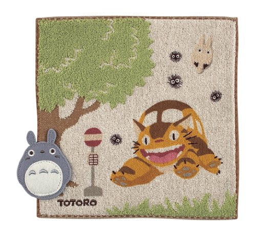Marushin My Neighbor Totoro Totoro at Catbus Station Mini Towel - Official Studio Ghibli Merchandise 23x???