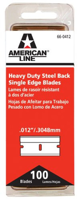 American Line 66-0412 Heavy-Duty Single Edge Razor Blades 100-Pack American Line 66-0412 Heavy-Duty Single Edge Razor Blades 100-Pack