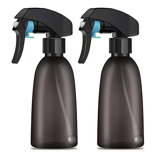 2pcs Spray Bottles Segbeauty 6.8oz 200ml All Angle Fine Mist Spray Bottles Upside Down Plastic Refillable Empty Misting Trigger Bottle for Cleaning Solution Plant Misting -Black-