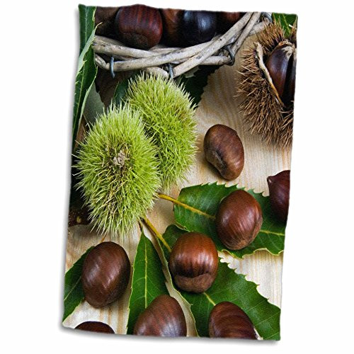3D Rose Sweet Chestnuts -Castanea Sativa- -Cuisines-Li11 Nto0017-Nico Tondini Towel 15 inch x 22 inch