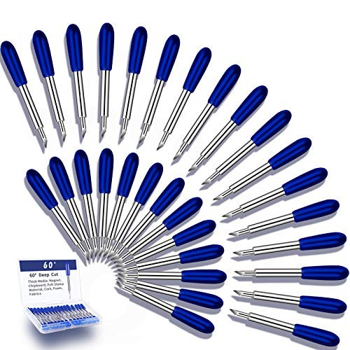 30pcs Cricut Replacement Blades for Cricut Explore Air/Air 2/Maker60 Deep Cut Vinyl Fabric Cricut Cutting Blades-Blue-
