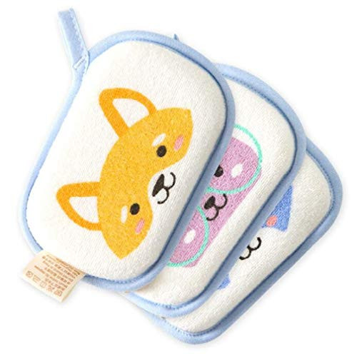 3-Pack Cartoon Fox Newborn Natural Breathe Freely Soft Baby Bath Sponge Cartoon Great Soft Cotton Brush/Rubbing Towel Ball Baby Bath Foam Rub Shower SpongeRandom Color Mix 3-Pack Cartoon Fox Newborn Natural Breathe Freely Soft Baby Bath Sponge Cartoon Great Soft Cotton Brush/Rubbing Towel Ball Baby Bath Foam Rub Shower SpongeRandom Color Mix