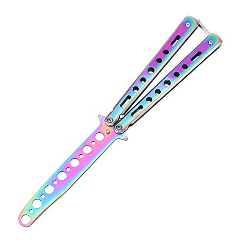 Butterfly Knife Practice Knives Trainer Martial Arts Practice Swords Steel Metal Folding Knife Training Knife Tool Unsharpened?Knife?