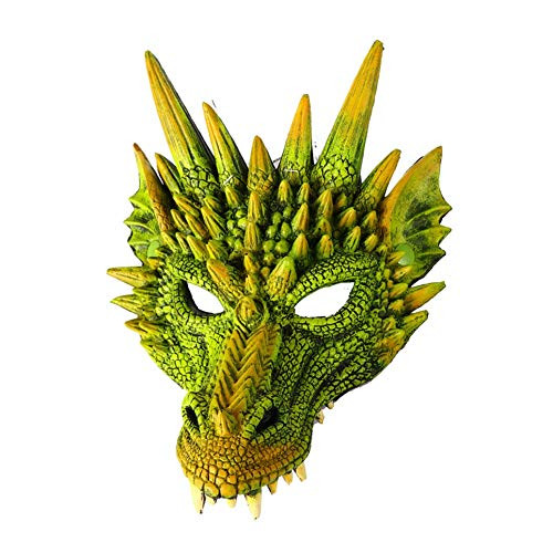 Norbi Mask Dragon Halloween Novelties Dragon Cosplay Mask Dragon Costume Green