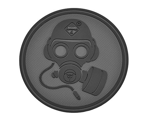 Special Forces Gas Mask Rubber Patch by Hazard 4-R- - Black