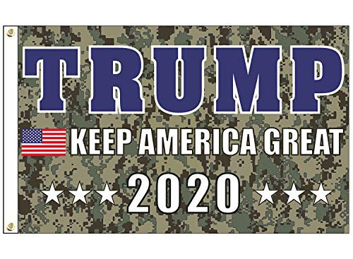 Homissor Camo Donald Trump 2020 MAGA Flags 3x5 Outdoor- Keep America Great Flag Banner Indoor with Grommets