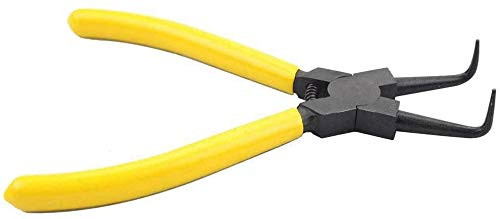 WOOSTAR 90 Degree Tip Grips Internal Tool Bent-nose Circlip Pliers for Crank Arm Bolts Yellow