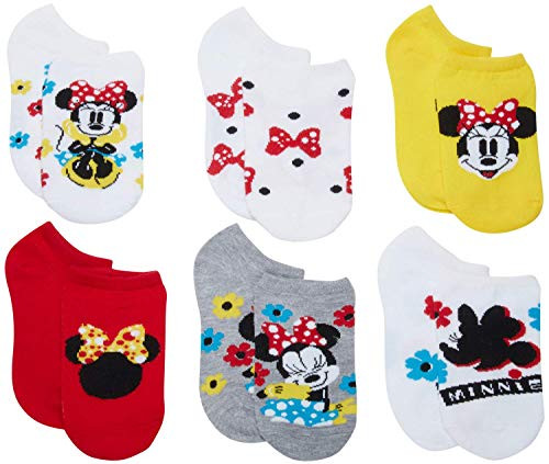 Disney Girls Minnie Mouse No Show Socks -5 Pack- Size Sock Size 6-8.5/Shoe Size 7.5-3.5 Minnie Mouse Disney Girls Minnie Mouse No Show Socks -5 Pack- Size Sock Size 6-8.5/Shoe Size 7.5-3.5 Minnie Mouse