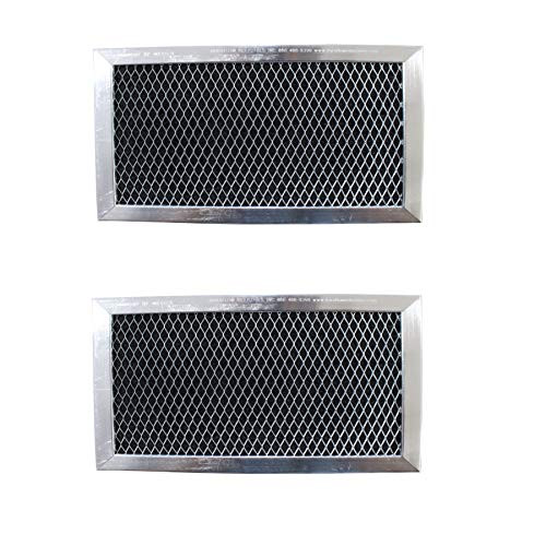 Replacement Carbon Filters compatible with GE WB02X10733 JX81B - 6 3/8 x 8 11/16 x 3/8 -2-Pack-