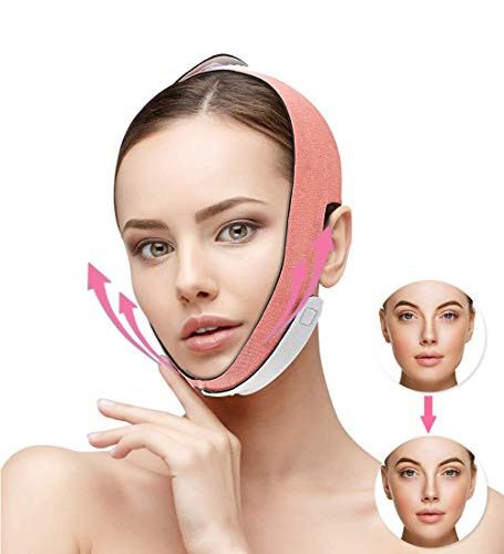 Face Slimming StrapQueenii Pain-Free Face Lifting Belt Chin StrapDouble Chin Reducer V Line Face Lift for Women Eliminates Sagging Skin Lifting Firming Anti Aging-Face Mask Strap -Orange-