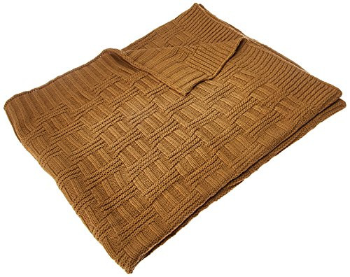 Home Soft Things BOON Brooke Cable Throw with 2 Pillow Shells Combo Set, Iced Coffee