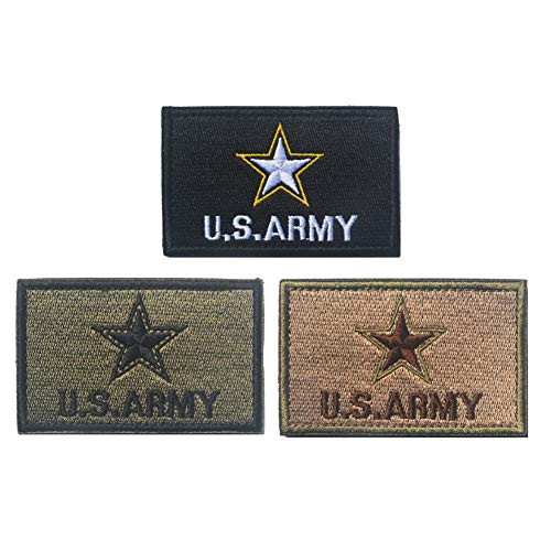 SOUTHYU 3 Pack USA Army Tactical Morale Military Patches Military Emblem Embroidered Badge Hook and Loop Patch