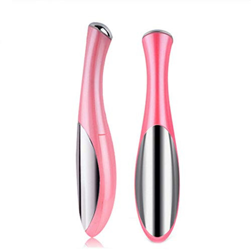 Eye Massager Sonic Vibration Eyes Facial Massager Wand for Dark Circles Puffiness and Eye Fatigue Eye Face Massage Skin Care Device Pink-Battery not included-