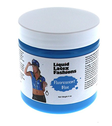 Liquid Latex Fashions Ammonia Free Liquid Latex Body Paint - 4oz Fluorescent Blue