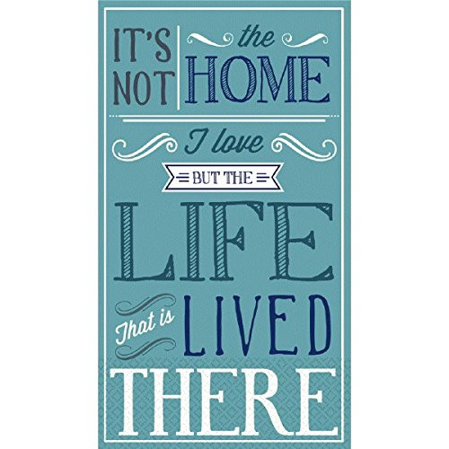 amscan Loving Life Guest Towels Party Disposable Tableware and Supply Paper 2 Ply 8 inch x 4 inch Pack of 16.