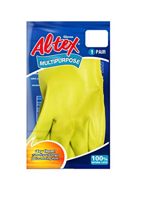 Altex - Cleaning Latex - Gloves Yellow for Kitchen Laundry House Cleaning Reusable Gloves Latex Gloves Gloves Cleaning Household Gloves Yellow Gloves