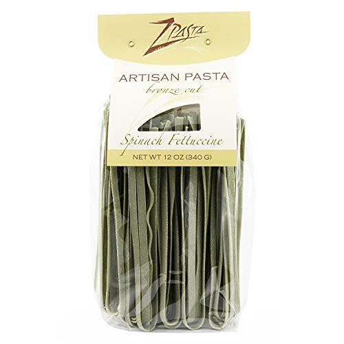 ZPasta Spinach Fettuccine - Bronze Cut Artisan Pasta 12 oz ZPasta Spinach Fettuccine - Bronze Cut Artisan Pasta 12 oz