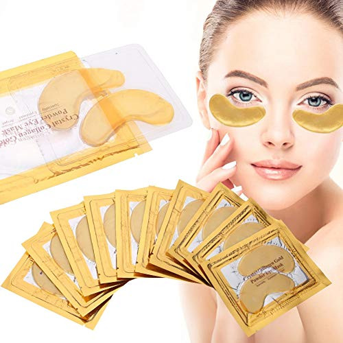 10Pcs Gold Eye Mask Dark Circle Eye Bag Remove Anti-aging Eye Care Collagen Patches Pure Eye Treatment Mask