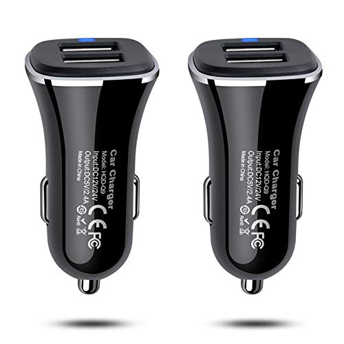 USB Car Charger 2 Port 4.8A Car Adapter Dual USB Cigarette Lighter USB Charger Fast Charge Car Charger for iPhone SE 11/11 Pro MaxXR/XS/X8/7/6/6S PlusiPad Samsung Galaxy S20Note 20 Android