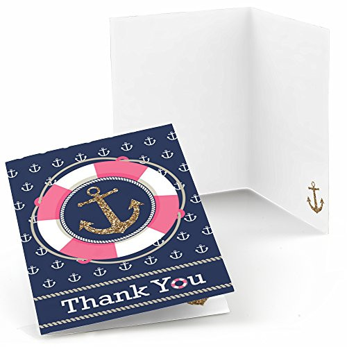 Big Dot of Happiness Last Sail Before the Veil - Nautical Bridal Shower and Bachelorette Party Thank You Cards -8 Count- Big Dot of Happiness Last Sail Before the Veil - Nautical Bridal Shower and Bachelorette Party Thank You Cards -8 Count-