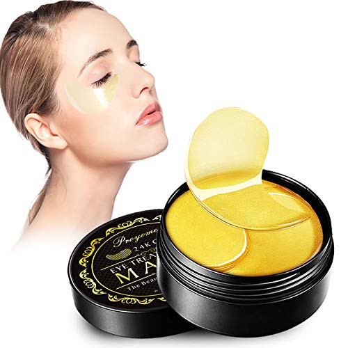 Eye Treatment Masks Under Eye Patches-24K Gold Eye Mask For Dark Circles and Puffiness Collagen Eye Mask for Puffy Eyes Anti-Wrinkle Undereye Dark Circles-60pcs Eye Treatment Masks Under Eye Patches-24K Gold Eye Mask For Dark Circles and Puffiness Collagen Eye Mask for Puffy Eyes Anti-Wrinkle Undereye Dark Circles-60pcs