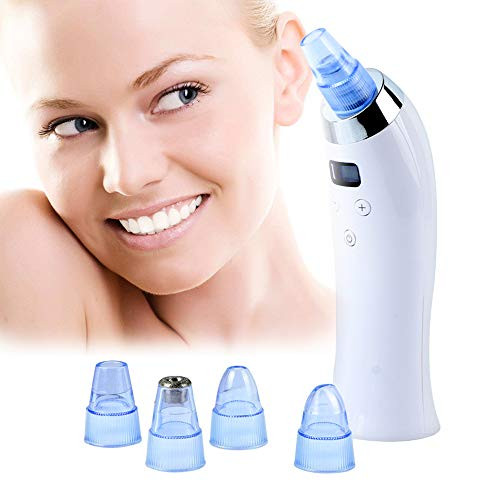 VECH Blackhead Remove Vacuum Pore Cleaner with 4 Probes Facial Pore Cleanser Electric Acne Comedone Extractor Kit for Facial Skin Cleaner Blackhead Suction Tool with LED Display USB Rechargeable VECH Blackhead Remove Vacuum Pore Cleaner with 4 Probes Facial Pore Cleanser Electric Acne Comedone Extractor Kit for Facial Skin Cleaner Blackhead Suction Tool with LED Display USB Rechargeable