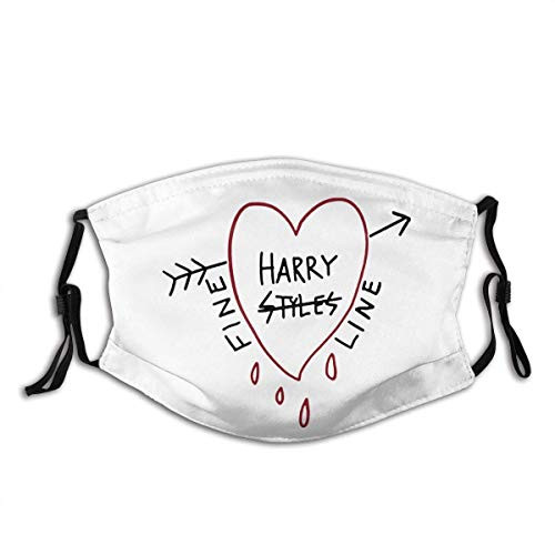 Unisex Harry Fine Styles Line Fan Breathable Multi Usage Mouth Cover with 2 Filter Face Mask Covering