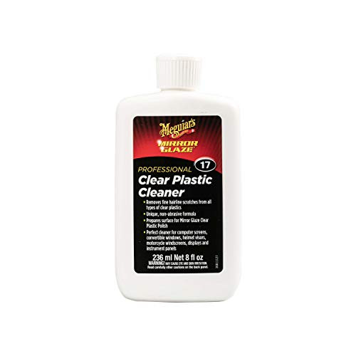 MEGUIARS M1708 Mirror Glaze Clear Plastic Cleaner 8 Fluid Ounces MEGUIARS M1708 Mirror Glaze Clear Plastic Cleaner 8 Fluid Ounces