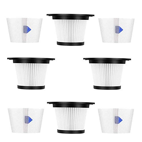 Replacement HEPA Filter Compatible with MOOSOO K17 Cordless Vacuum Cleaner -4 HEPA Filters and 4 Strainer Screens-