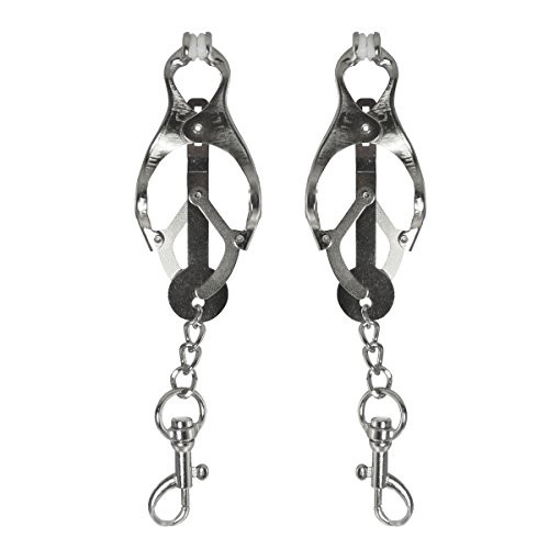 Jaws Style Nipple Clamps w/Snap Hook - Chrome