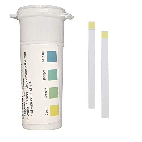 Restaurant Quaternary Ammonium -QAC Multi Quat- Sanitizer Test Strips 0-400 ppm -Vial of 100 Plastic Strips- Restaurant Quaternary Ammonium -QAC Multi Quat- Sanitizer Test Strips 0-400 ppm -Vial of 100 Plastic Strips-