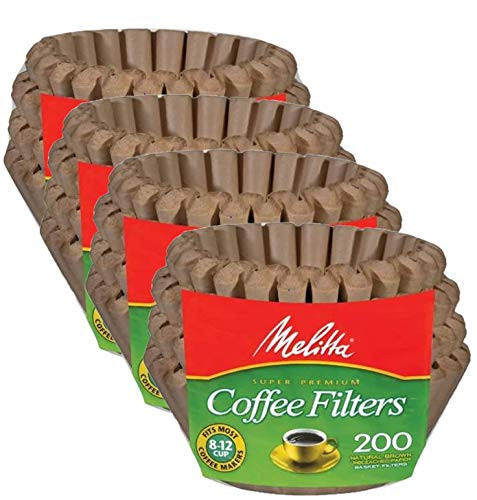 Melitta 62957 8 To 12 Cup Natural Brown Basket Coffee Filters 200 Count  -Pack of 2-