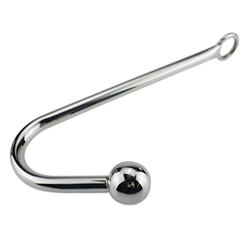 HEALLILY Anal Hook Stainless Steel Anal Butt Plug Fetish Bondage Hook with Solid Anal Ball Anal Sex Toy for Couples Lovers