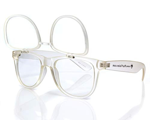 Premium Double Diffraction Glasses Ideal for Raves Festivals -Transparent Matte Double Diffraction - Clear-