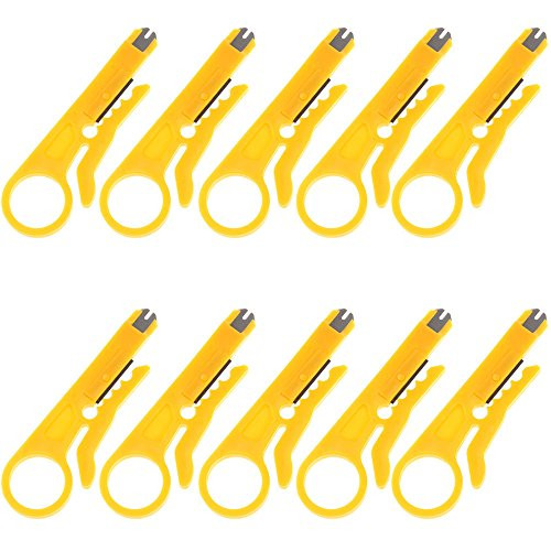 10PCS Mini Portable Wire Stripper Knife Crimper Pliers Crimping Tool Cable Stripping Wire Cutter Multi Tools Cut Line Pocket Multitool