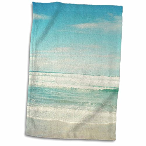 3dRose Gentle Ocean Waves Beach Theme Art Towel 15 x 22 Multicolor
