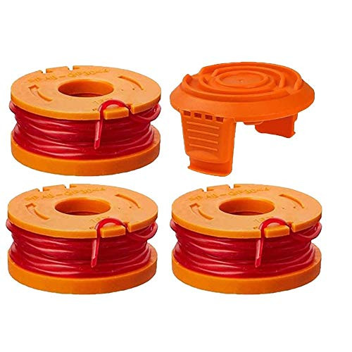 INNOLITES Replacement Trimmer Spool Line 10ft 0.065 inch for Electric Weed Eater String Trimmers Worx WA0010 -3 Spool 1 Cap-