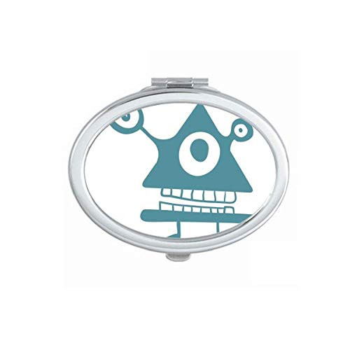 Universe And Alien Cyclops Alien Creature Mirror Portable Fold Hand Makeup Double Side Glasses