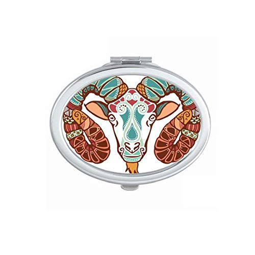 Aries Constellation Zodiac Symbol Mirror Portable Fold Hand Makeup Double Side Glasses Aries Constellation Zodiac Symbol Mirror Portable Fold Hand Makeup Double Side Glasses