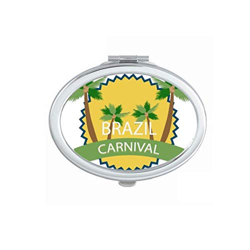 Celebrate Brazil Carnival Mirror Portable Fold Hand Makeup Double Side Glasses Celebrate Brazil Carnival Mirror Portable Fold Hand Makeup Double Side Glasses