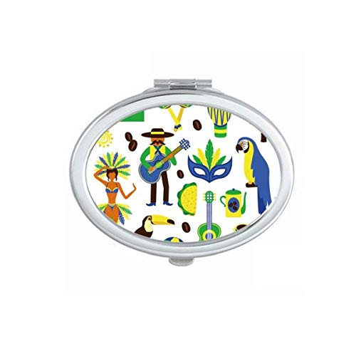 Soccer Parrot Guitar Coffee Brazil Mirror Portable Fold Hand Makeup Double Side Glasses Soccer Parrot Guitar Coffee Brazil Mirror Portable Fold Hand Makeup Double Side Glasses