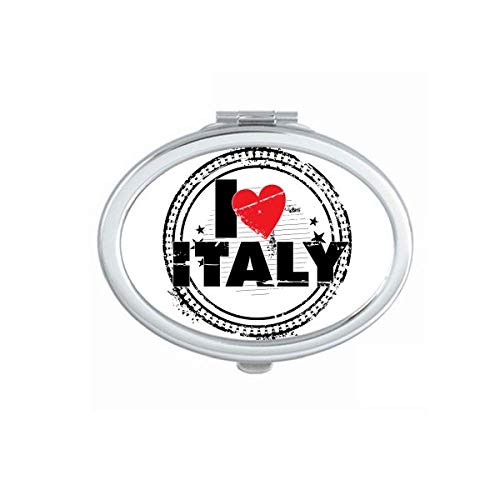 I Love Italy Word Love Heart Circle Stamp Mirror Portable Fold Hand Makeup Double Side Glasses I Love Italy Word Love Heart Circle Stamp Mirror Portable Fold Hand Makeup Double Side Glasses