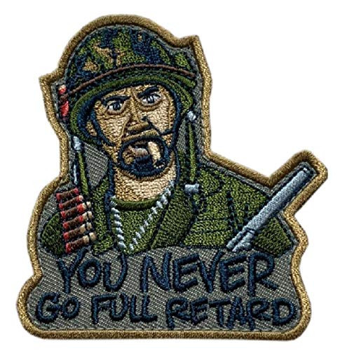 Tropic Thunder Movie Downey Jr Tactical Patch -Velcro Brand Fastener - 3.0 inch -MP1-