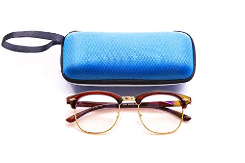 DOOVIS Blue Light UV Blocking Computer Glasses for Women and Men Anti Eye Strain Eyewear Premium Computer Glasses-Brown-