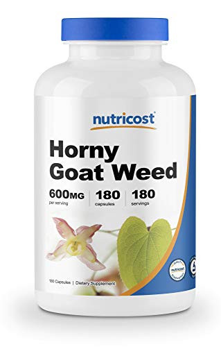Nutricost Horny Goat Weed Extract -Epimedium- - 180 Capsules 180 Servings 600mg Per Capsule