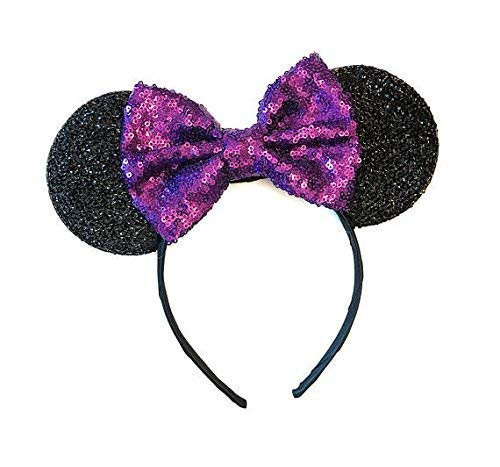 Purple Mickey Ears Sparkly Mickey Ears Purple Minnie Ears Rainbow Ears Minnie Ears Rose Gold